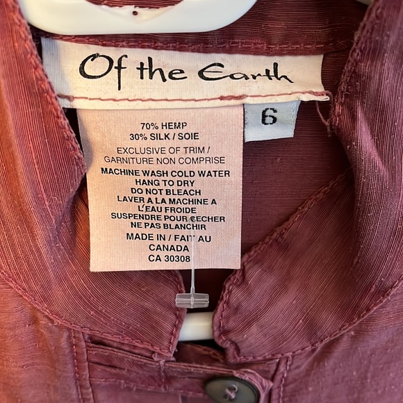 Rose pink hemp silk button down dress - Picture 2 of 3